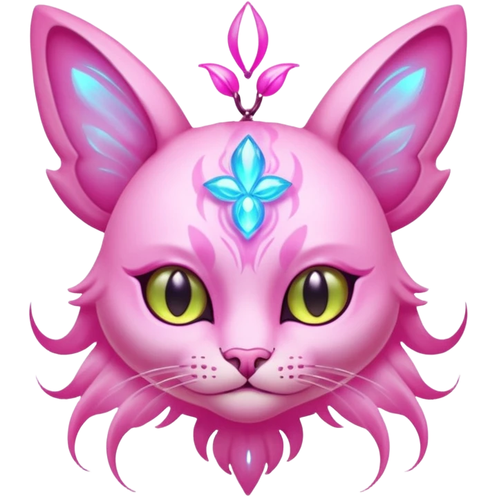 Pink Bioluminescent Stupid Faerie-feline-god emoji