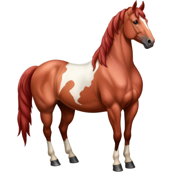 Red roan horse emoji