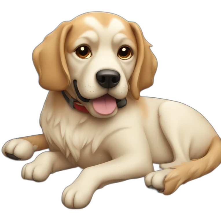 dog cuddle on sofa emoji