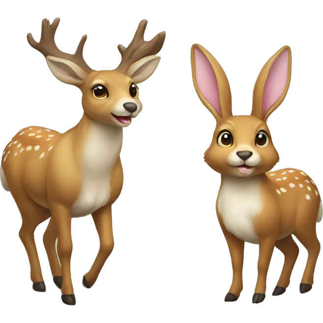 Deer and rabbit in one body  emoji