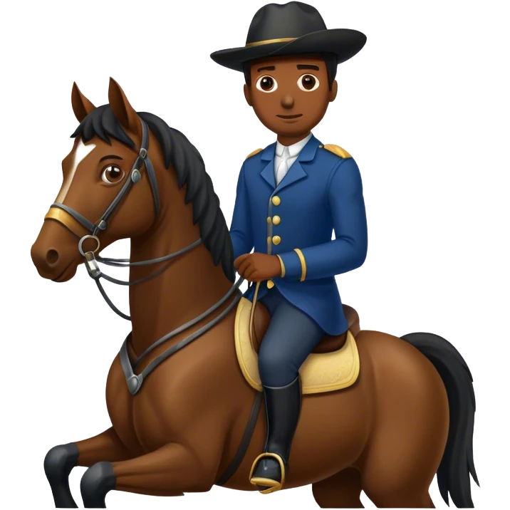 Black man on horse emoji