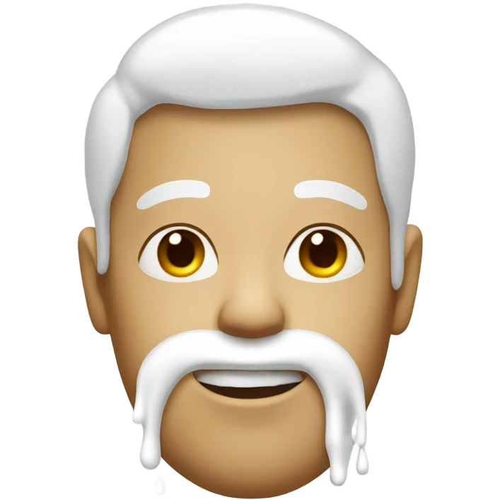 Face covered in milk liquid emoji