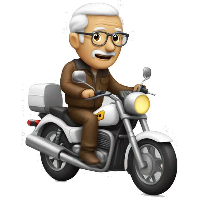 Grandpa on a motorbike emoji