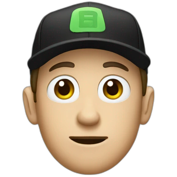 Morty with a black cap emoji
