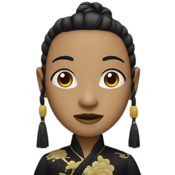 Chinois noir emoji