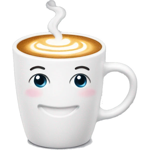 latte in white mug emoji