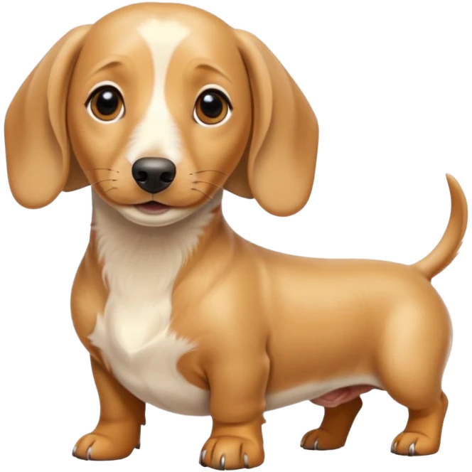 english cream dachshund  emoji