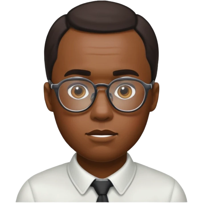 diddy with glasses but white emoji