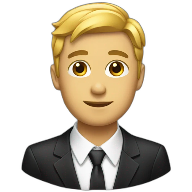 Formal Black Shirt and Tie emoji