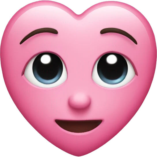 Pink heart eyes  emoji