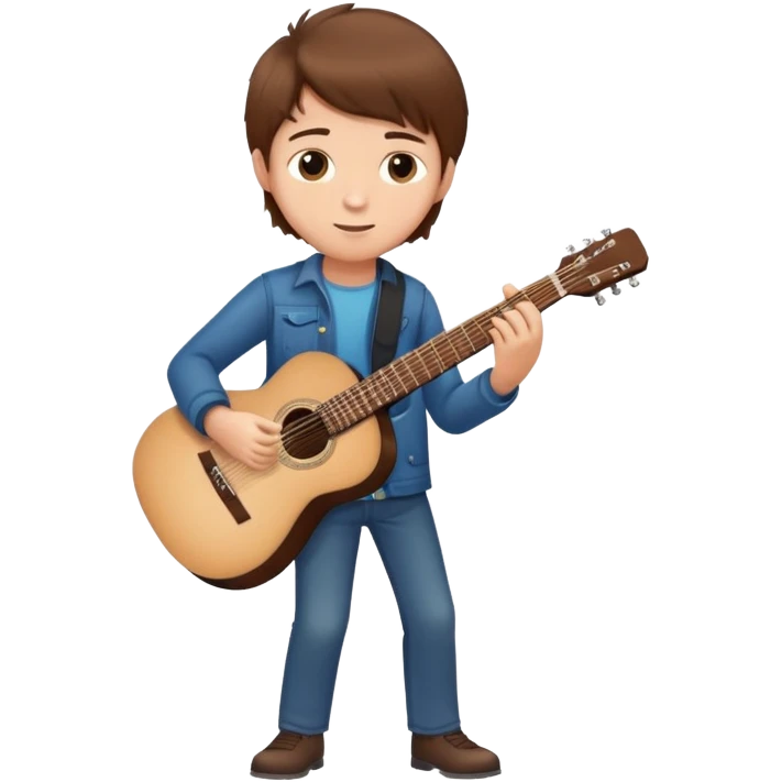 A ￼boy playing ￼guitar emoji