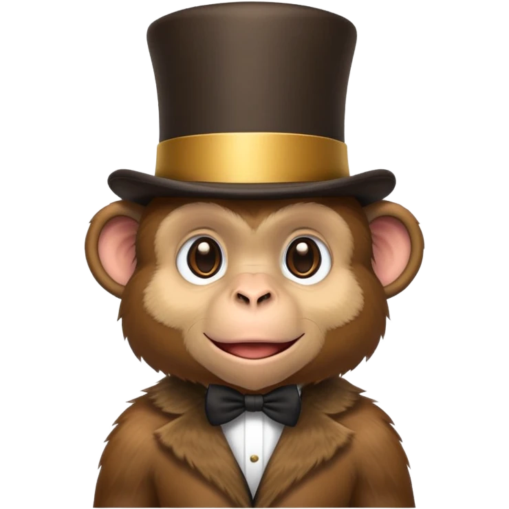 monkey with a top hat emoji