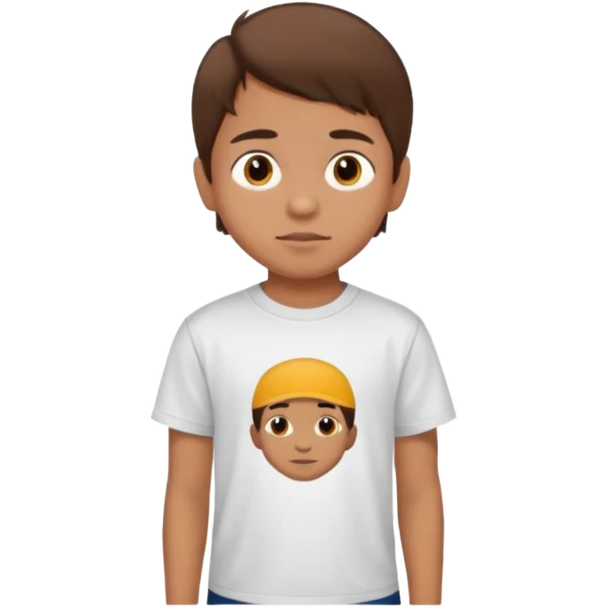 A 9 year old mexican boy with brown hair  emoji