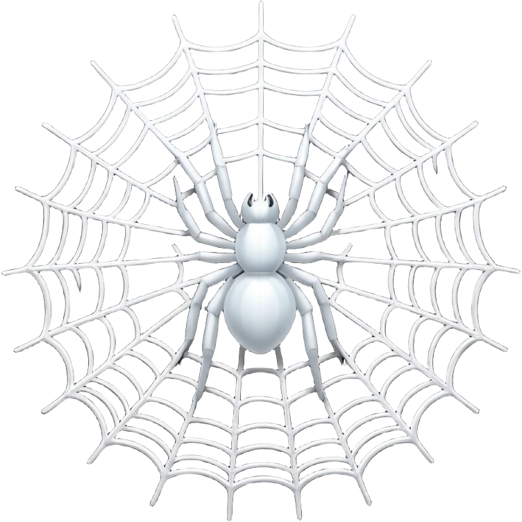 white spider web emoji