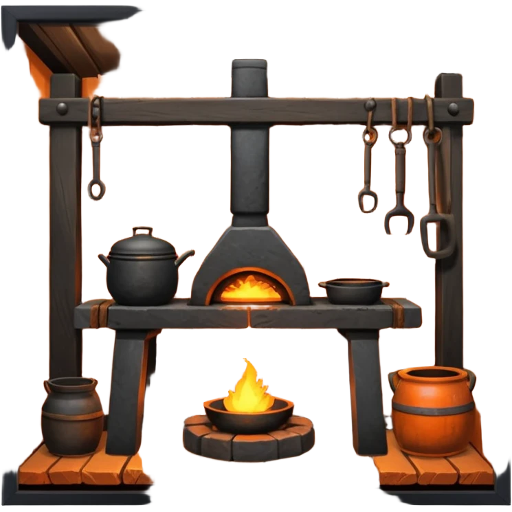 A Japanese blacksmith forge emoji