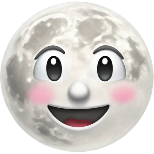 the moon throwing up a heart emoji