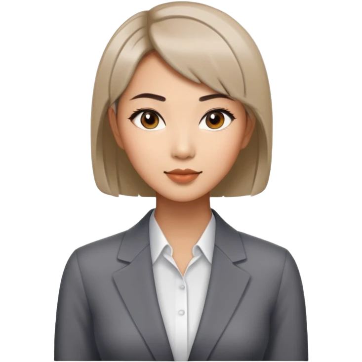 Professional Asian woman model with chic short hairstyle emoji