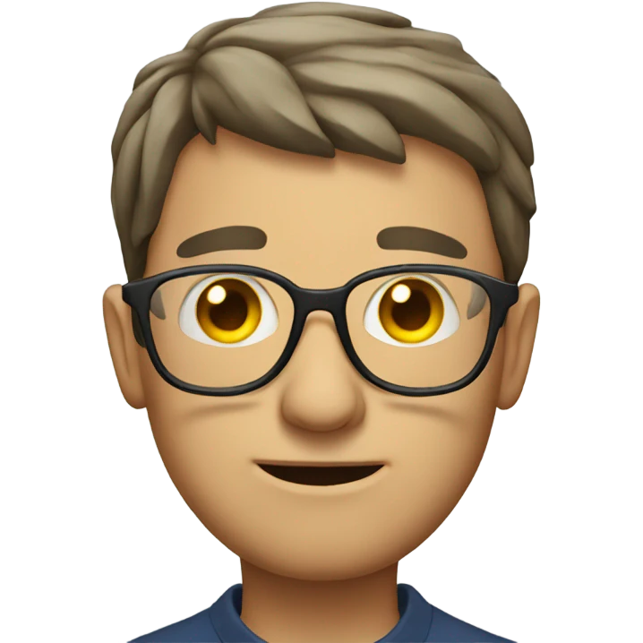 a man with 6 eyes wearing glasses emoji
