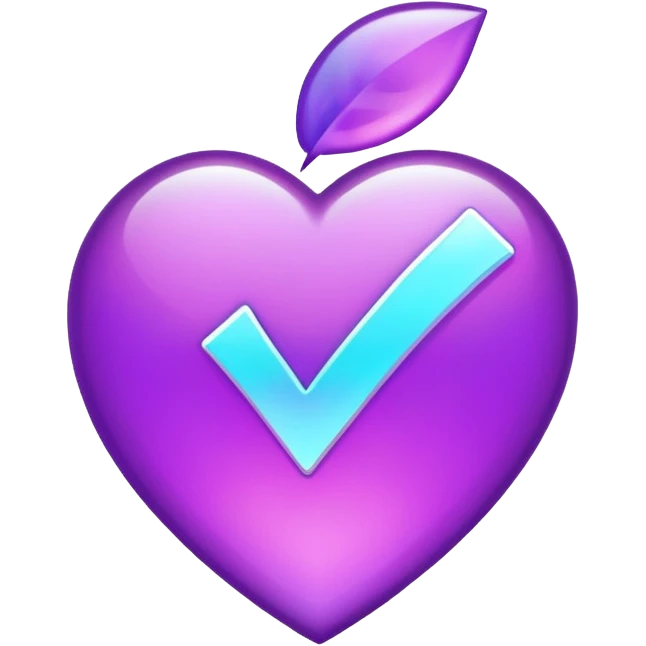 holographic purple checkmark emoji