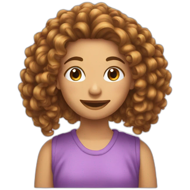Cheveux bouclés  emoji