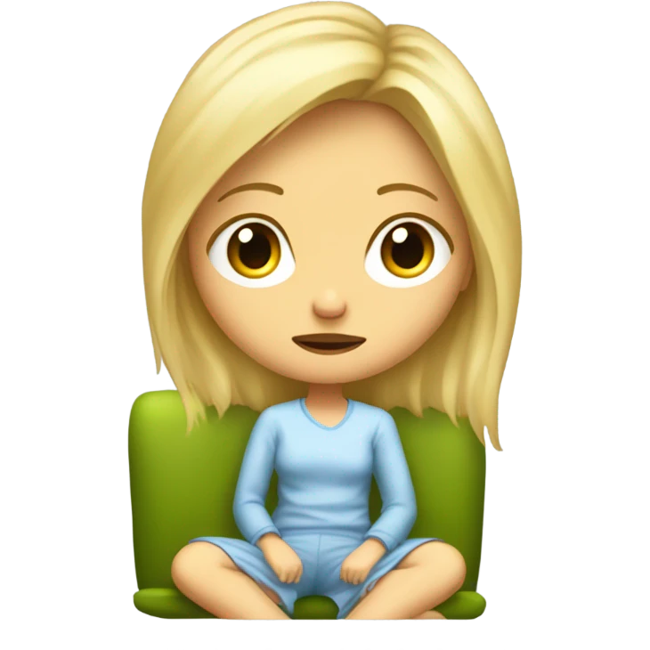 Blonde girl hungover  emoji