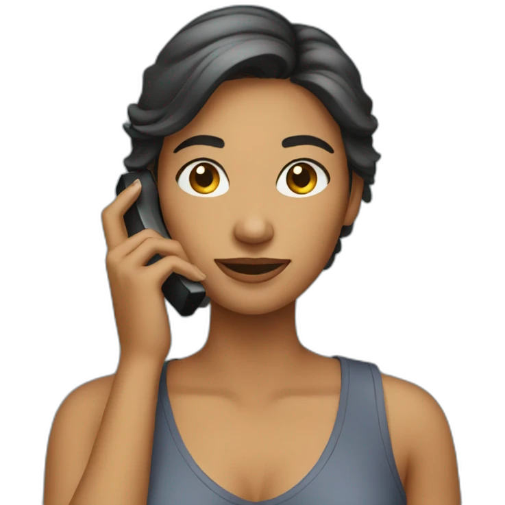 woman using phone emoji