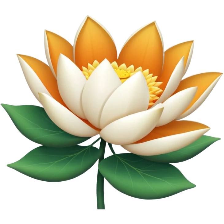 BJP FLAG with white lotus and orange colour background  and  at the left side vertical white text asB J P with green background emoji
