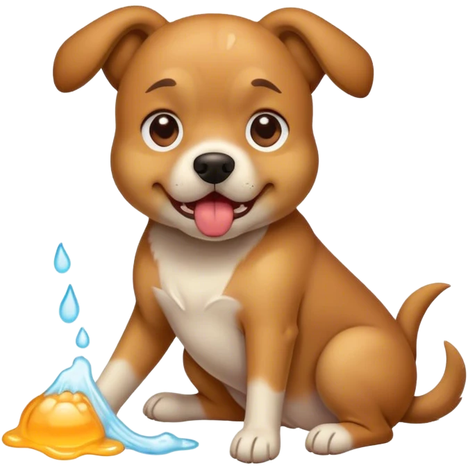 Dog throwing up emoji