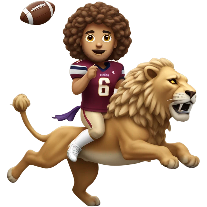 Washington football team riding a lion emoji