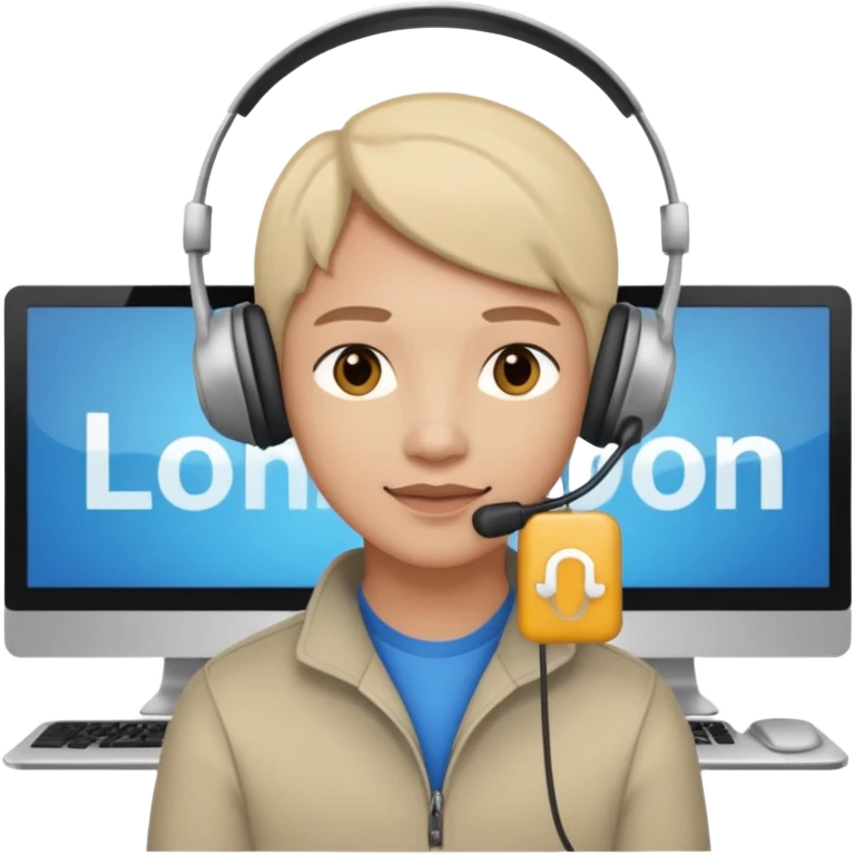 remote worker with lodnon in background emoji