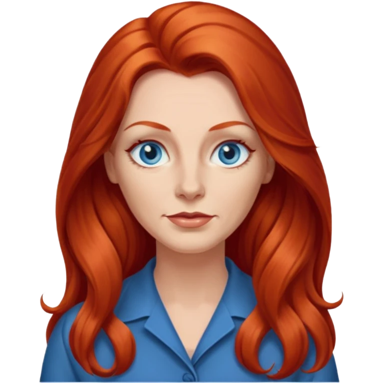 Heavy set mid 50's long red hair women emoji