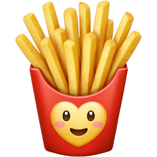 French fries without any smiley on it emoji