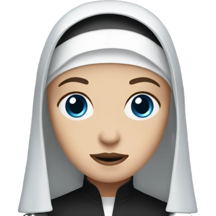 The nun with blue eyes  emoji