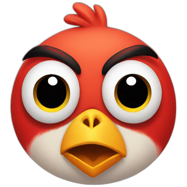 Angry Bird red emoji