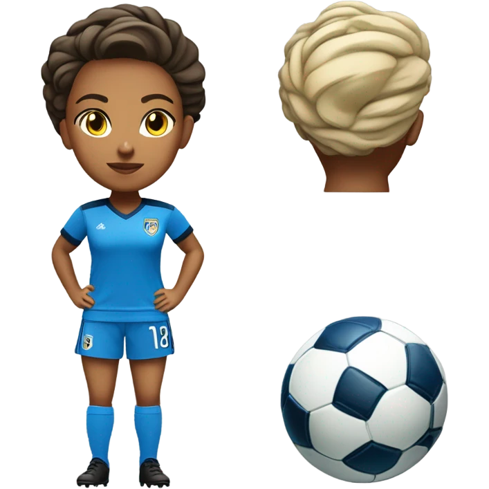 Cool female soccer player  emoji