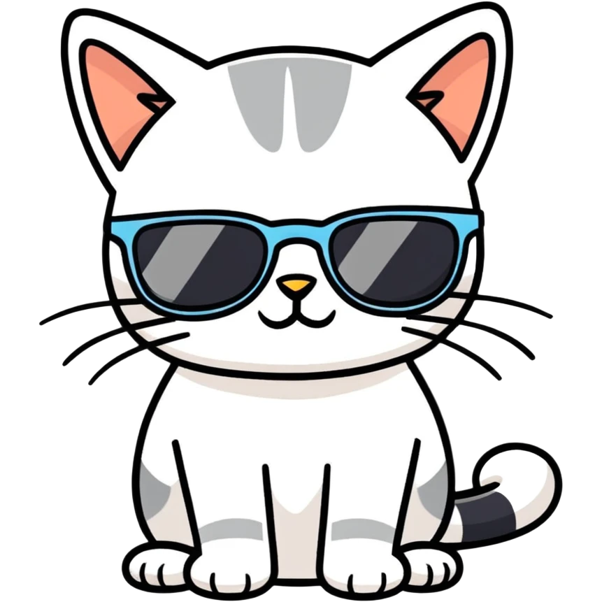 Cat with sunglasses emoji