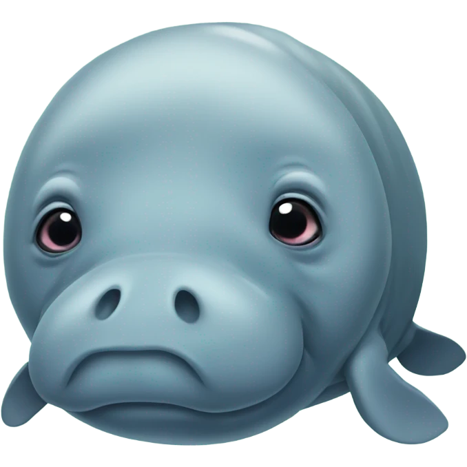Manatees with eyelashes in love  emoji