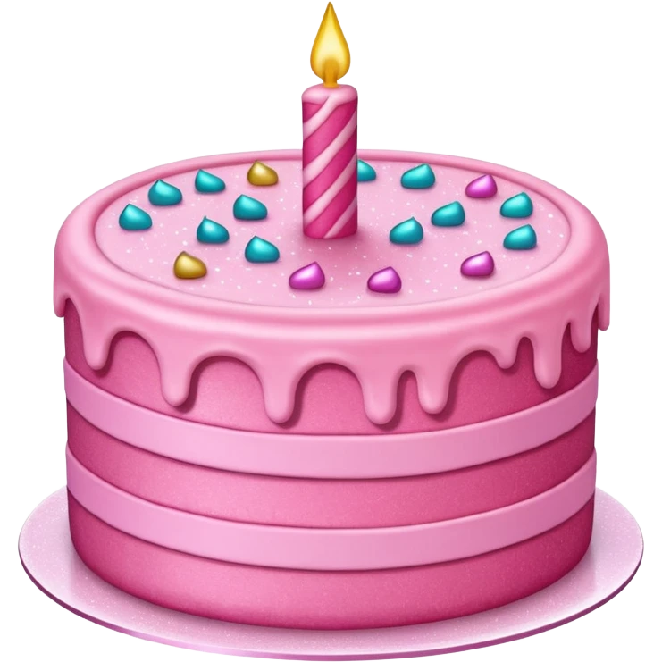 Glitter Pink Cake emoji