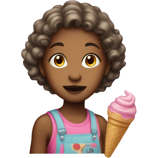A child who is part of an ice cream truck  emoji