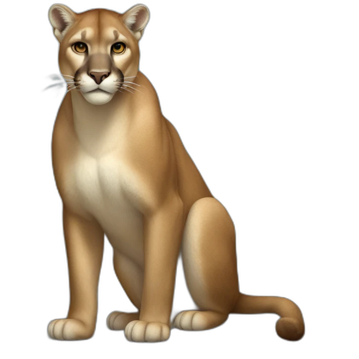 Mountain lion full body emoji