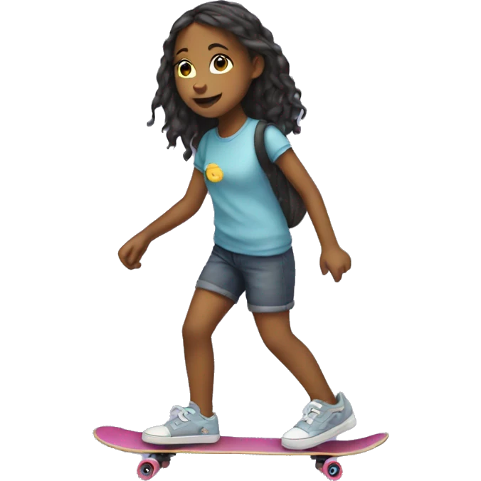 Girl on a skateboard  emoji