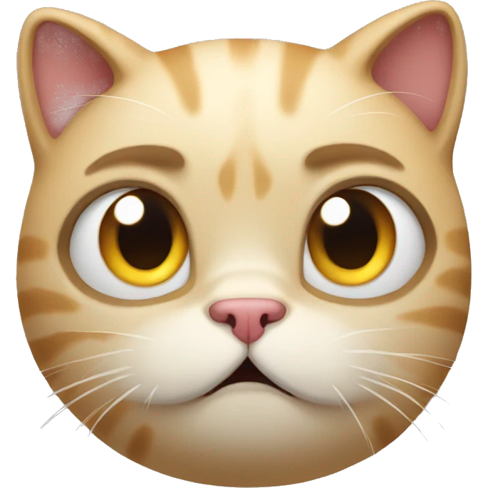 Cat with fear emoji