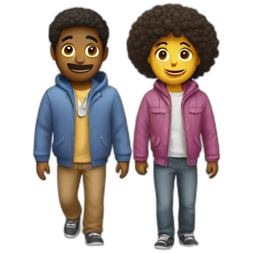 two friends shcreen sharing emoji
