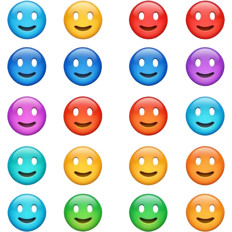 3d plain circle multi colour  emoji