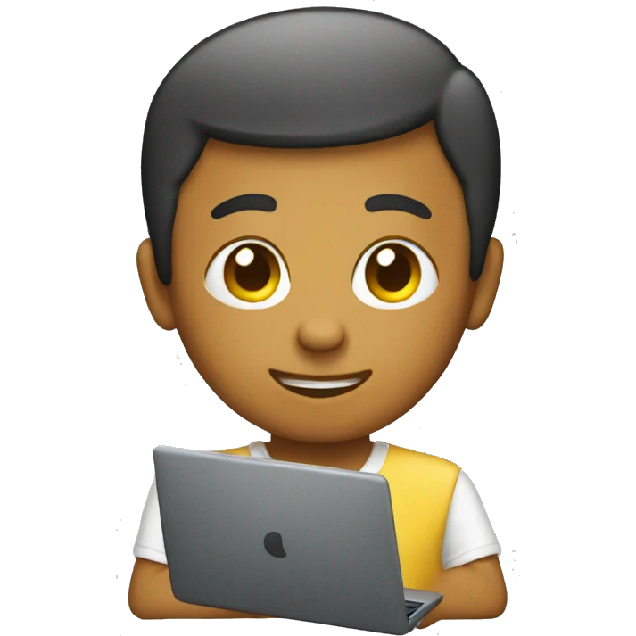 Playing laptop emoji