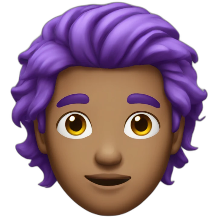 man with purple skin colour and hair emoji