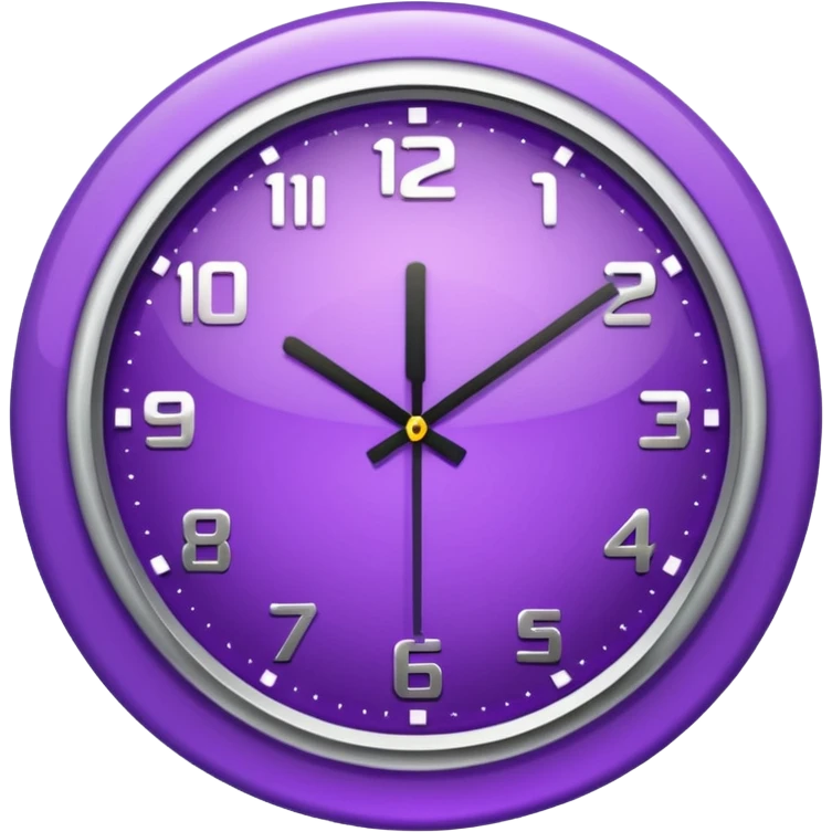 glitter purple clock emoji