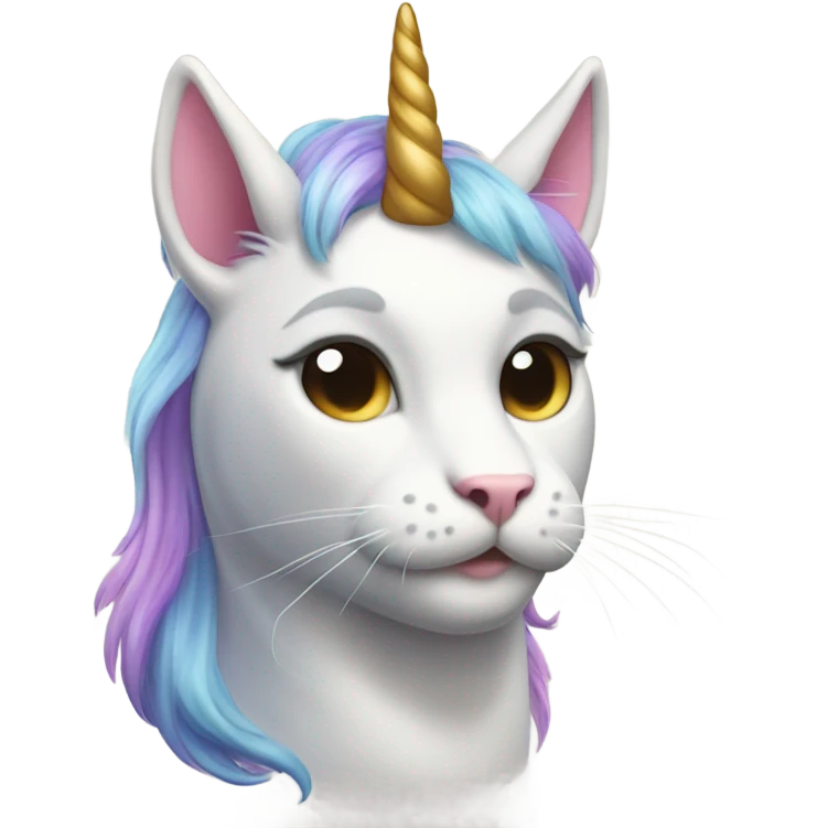 cat riding unicorn emoji