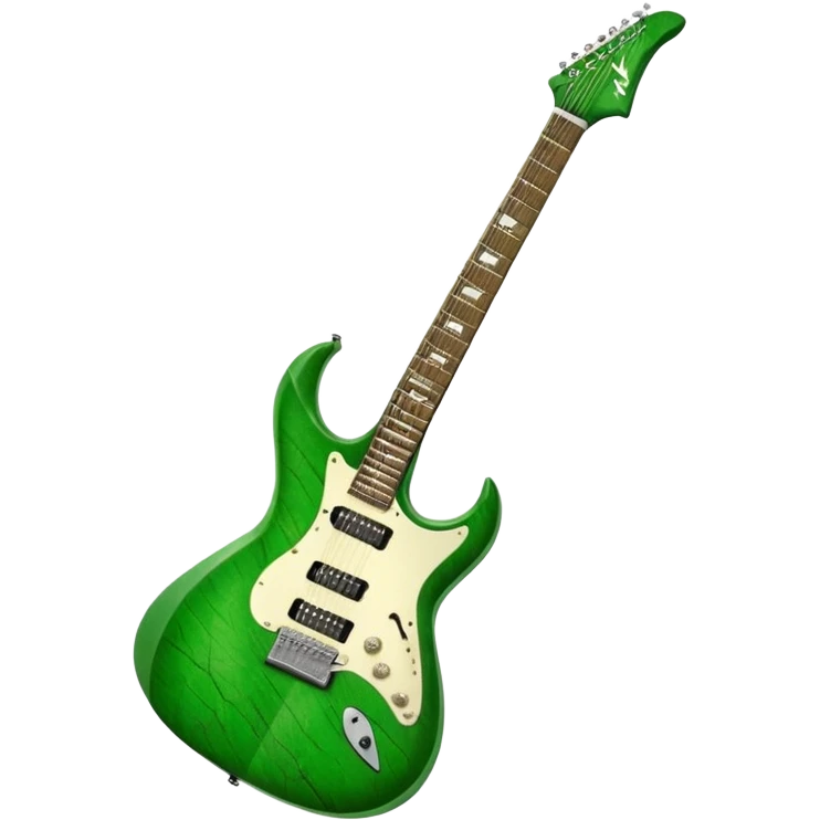 Green, lightning shaped, Dean ML electric guitar  emoji