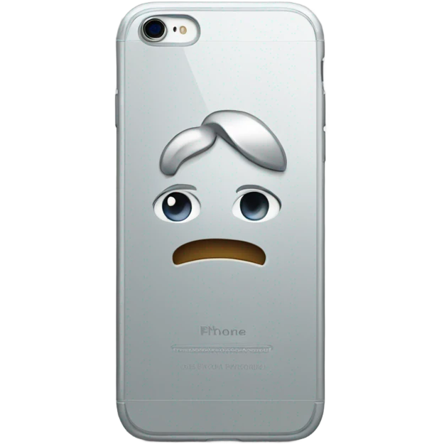 iphone with platinum case emoji